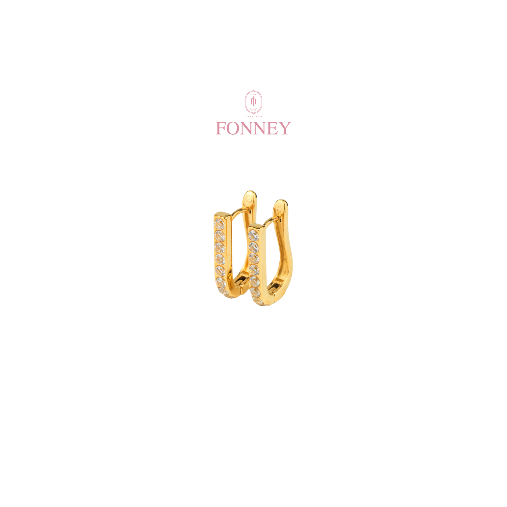 ER-18 Fonney ต่างหู สแตนเลสแท้ไม่ลอกไม่ดำ