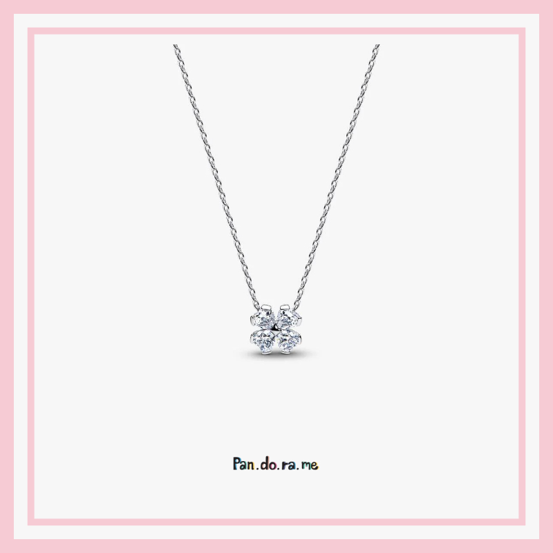[พร้อมส่ง สินค้าแท้ 💯] New 2026 สร้อยคอแพน  Sparkling Lucky Clover Pendant Necklace