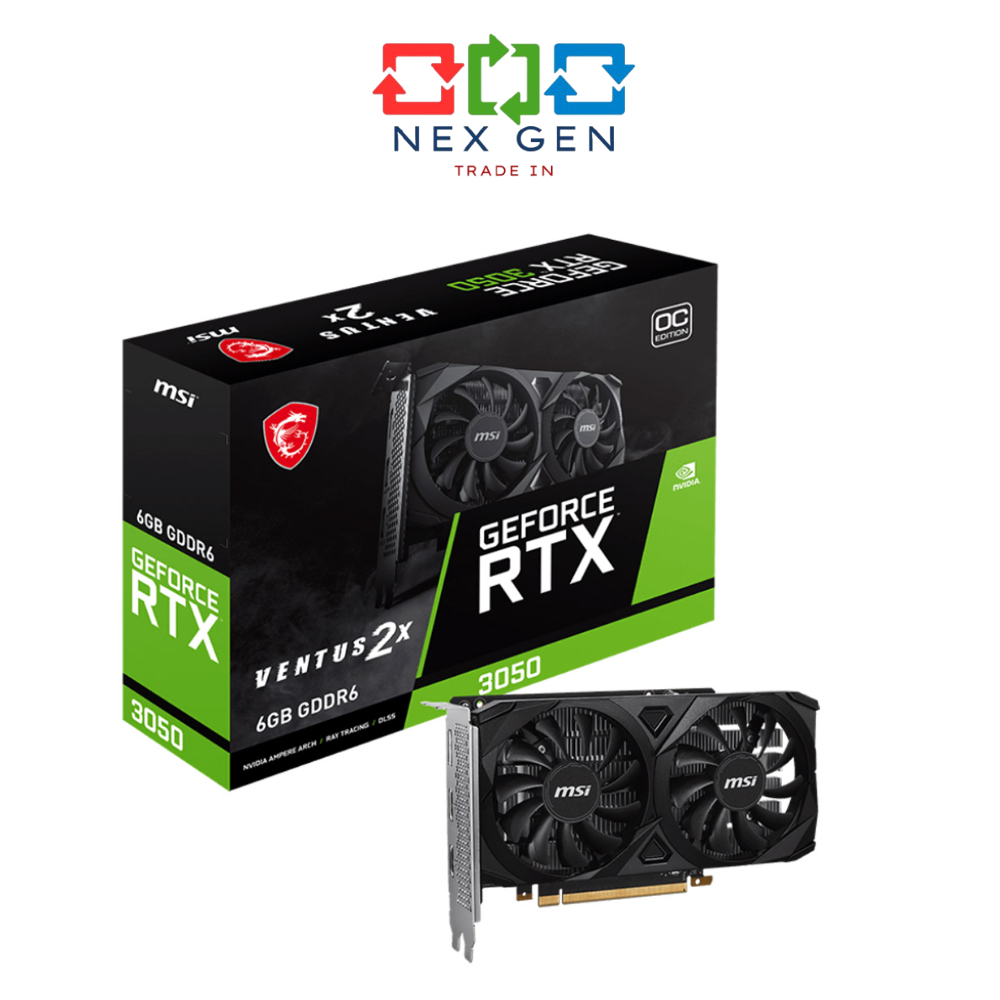 VGA (การ์ดจอมือสอง) MSI VENTUS GEFORCE RTX 3050 - 6GB GDDR6