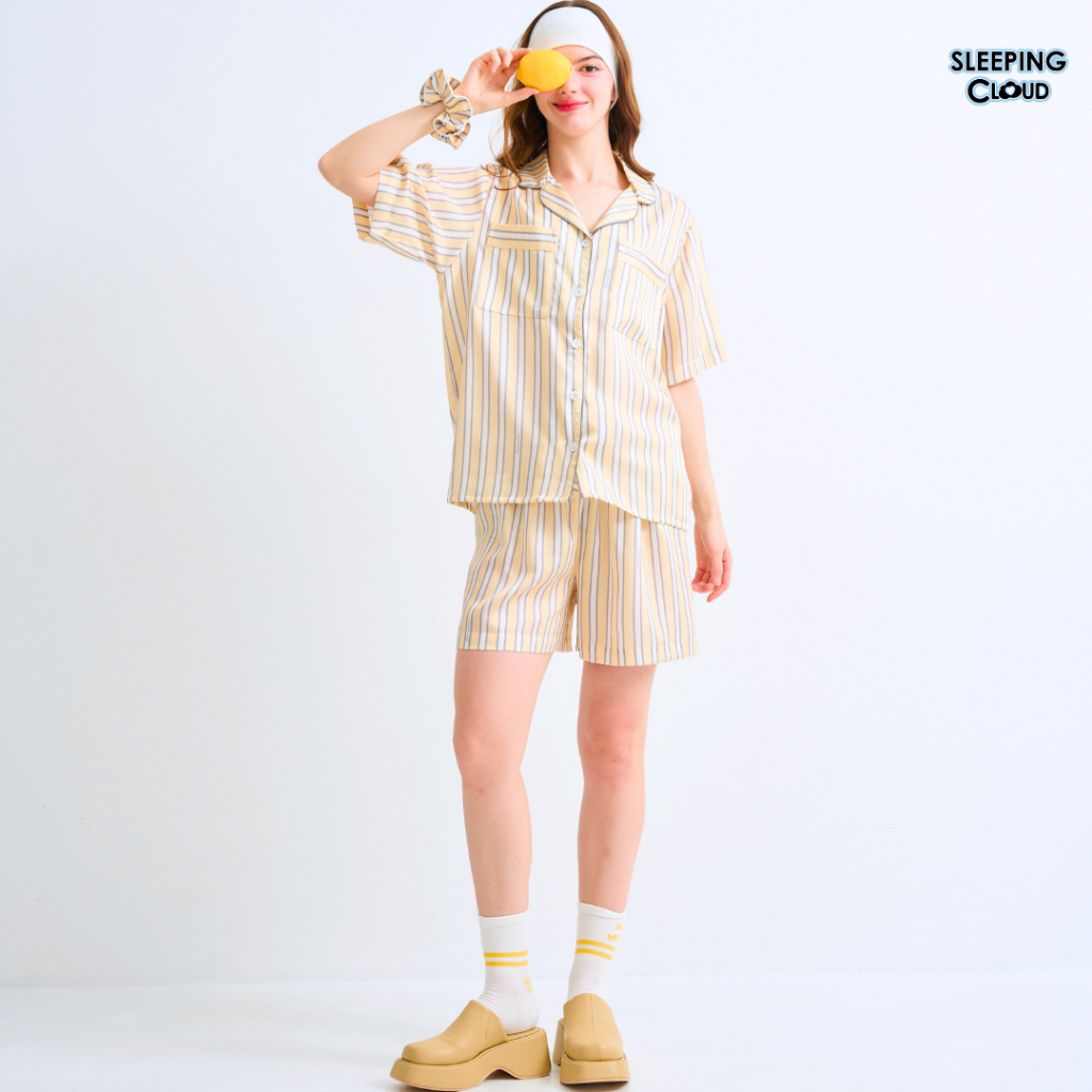 ชุดนอน SLEEPING CLOUD | ชุดนอน 100% LYOCELL ผ้านุ่ม เย็น ใส่สบาย : COLOR MONDAY