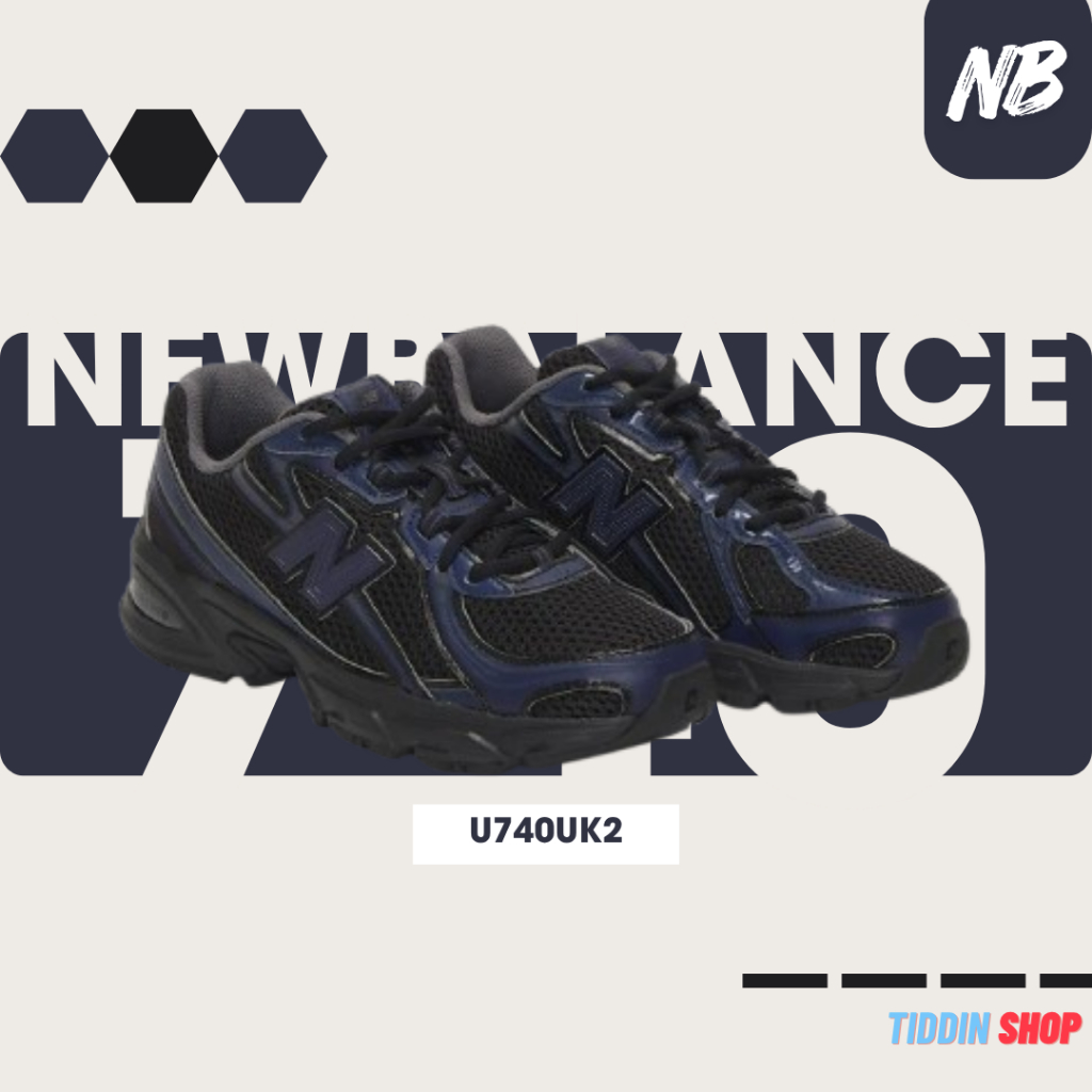 รองเท้าลำลอง รองเท้าผ้าใบ NEW BALANCE 740 'NAVY BLACK' [ลิขสิทธิ์แท้ / ป้ายไทย] [ รหัส U740UK2 ]