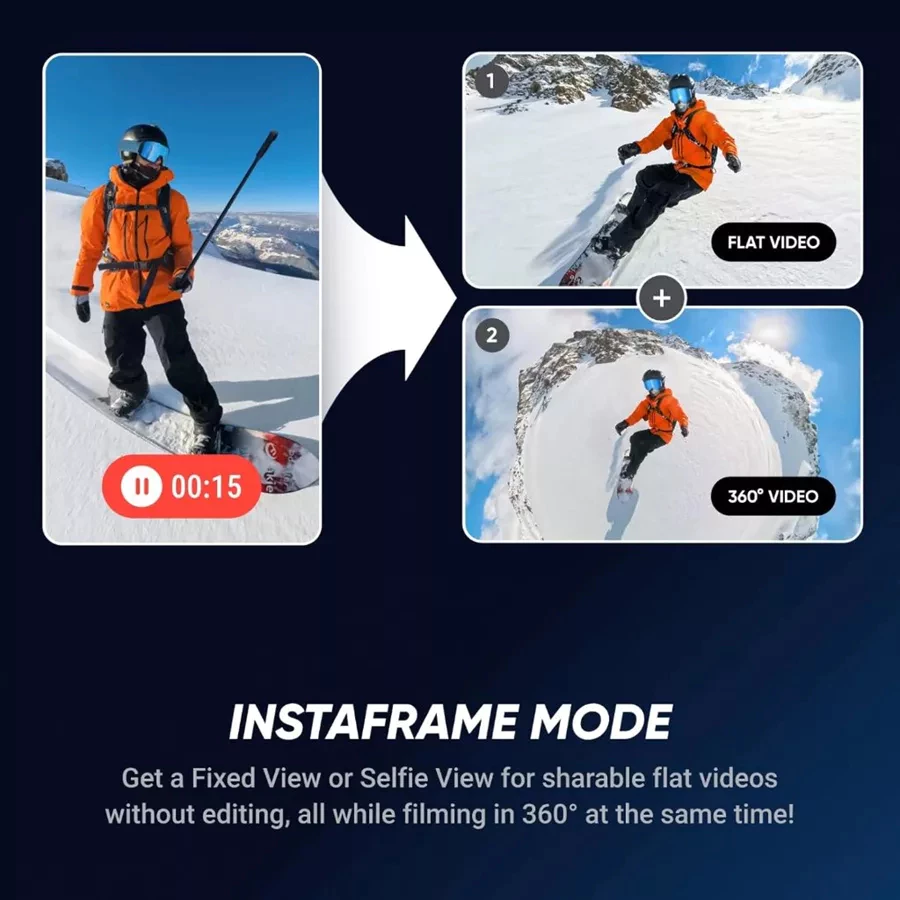 Insta360 X5  - Essentials bundle Action Camera - 8K Resolution - Superior Low Light Quality thumbnail 8