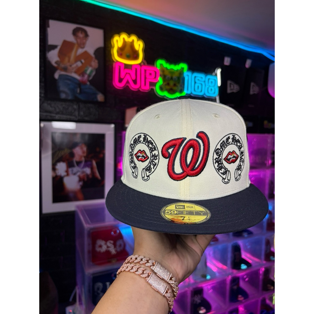 NewEra Washington Nationals 59FIFTY Cap Custom Chrome Hearts X Rolling Stone By WP168Cap Size7 1/4 (