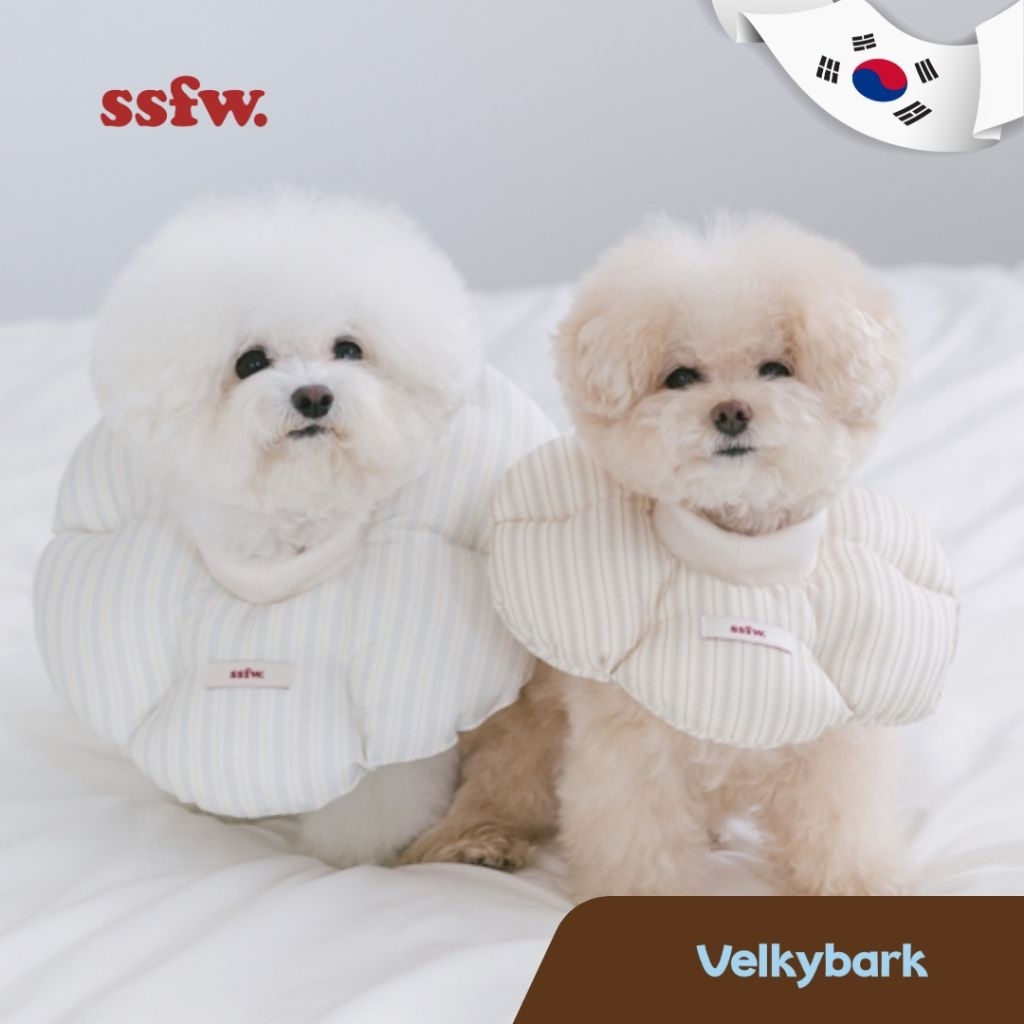 VELKYBARK [พร้อมส่ง] SSFW 🇰🇷 Cloud Neck Collar คอลล่ากันเลีย ปลอกคอกันเลียสำหรับสัตว์เลี้ยง เกาหลี