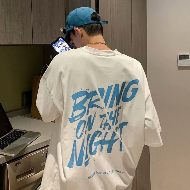 เสื้อยืดแขนสั้นลําลอง ทรงหลวม โอเวอร์ไซซ์ สไตล์ฮิปฮอป แฟชั่นฤดูร้อน สําหรับผู้ชาย 2026