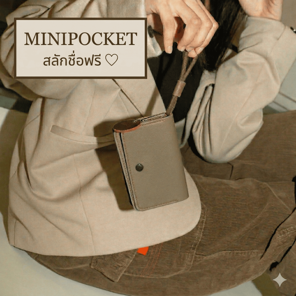 สลักชื่อฟรีแจ้งในแชท! HILMYNA Twelve Mini Pocket (NIGHT) กระเป๋าหนัง มีซิป ไซส์มินิ พร้อมสายคล้อง ใส่บัตร, Airpodsได้