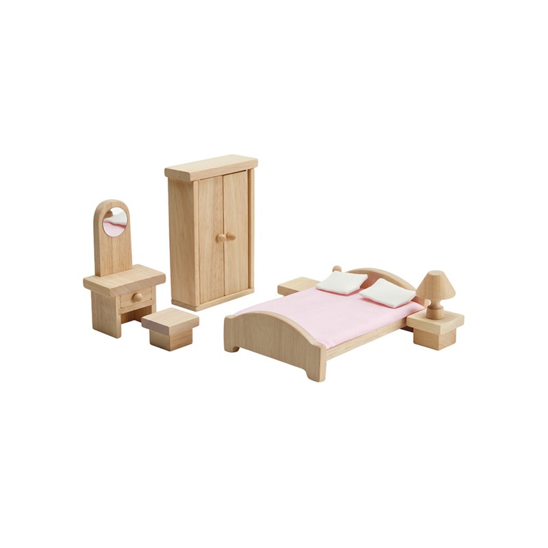 PlanToys ของเล่นไม้ 9016 Bedroom - Classic ห้องนอน - คลาสสิก เสริมพัฒนาการ สำหรับเด็กอายุ 3 ปี ขึ้นไป
