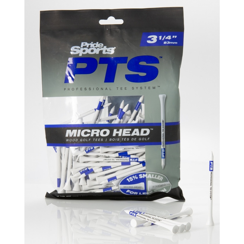Tees Pride Professional Tee System MICRO HEAD Wood Tees 3 1/4" (135tees) ที่ตั้งลูกกอล์ฟ (135ชิ้น)