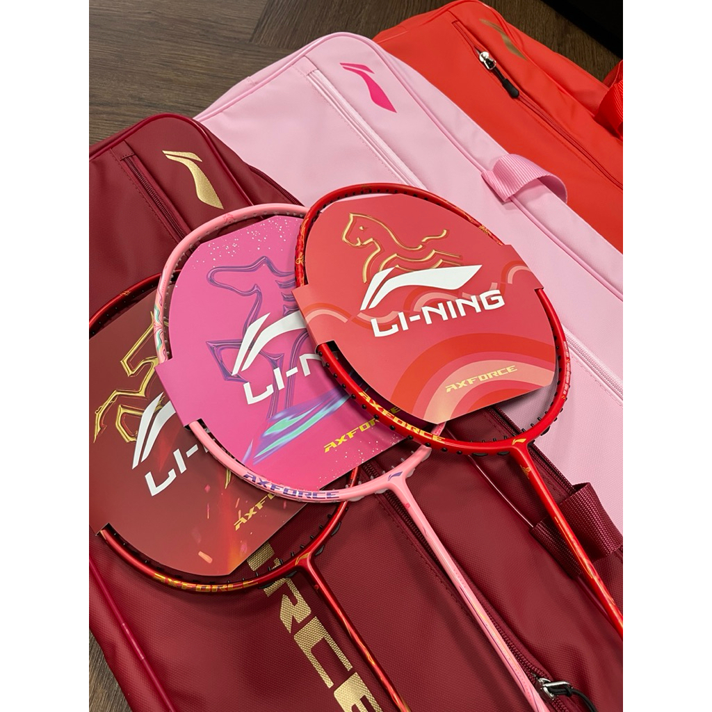 Li-Ning ไม้แบดมินตัน รุ่น Limited Horse Edition พิเศษแถมกระเป๋าสะพายข้าง 3 รุ่น Axforce 90 New / Axforce 60 / Cannon pro