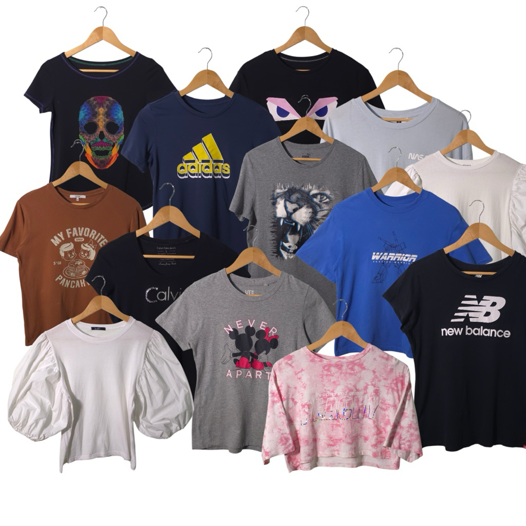 เสื้อยืดมือสองแบรนด์ เสื้อยืด Uniqlo มือสอง GU H&M etc.