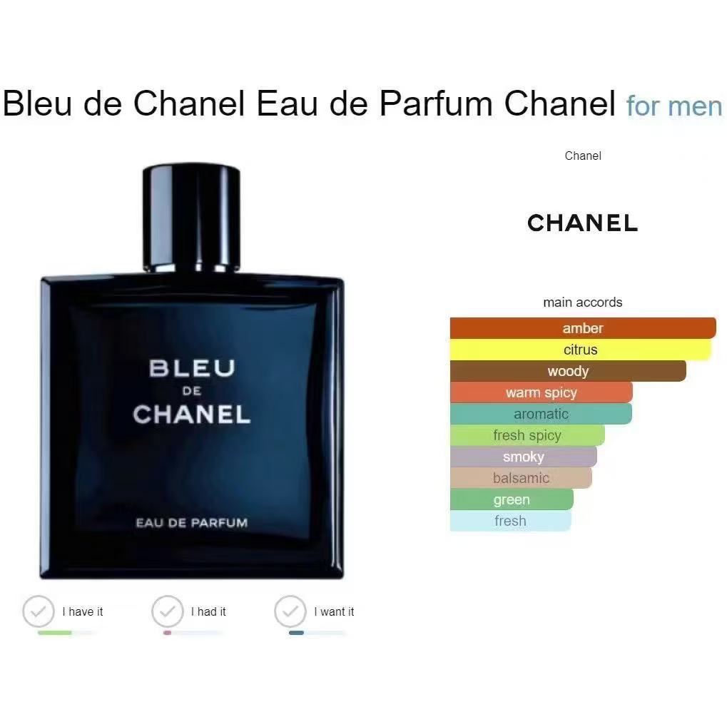 จัดส่งภายใน24ชั่วโมง⚡ Bleu De EDT / EDP / Parfume 100ml น้ำหอมแท้ ผู้ชาย น้ำหอมผู้ชาย น้ำหอมกลิ่นไม้ ของขวัญสำหรับผู้ชา ราคา ถูกที่สุด ดีลบีเคเค แกลเลอรีภาพที่ 6