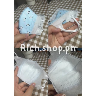 3D เด็ก mask หน้ากากเด็ก3ชั้น แพค10ชิ้น 4-12ขวบ ป้องกันเชื้อโรค ราคาถูก