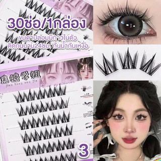 RL4 ขนตาปลอมช่อพร้อมกาวในตัวซื้อ 5แถม1 ขนตาก้านนิ่ม ติดง่ายกันน้ำกันเหงือ มี30รุ่นให้เลือก
