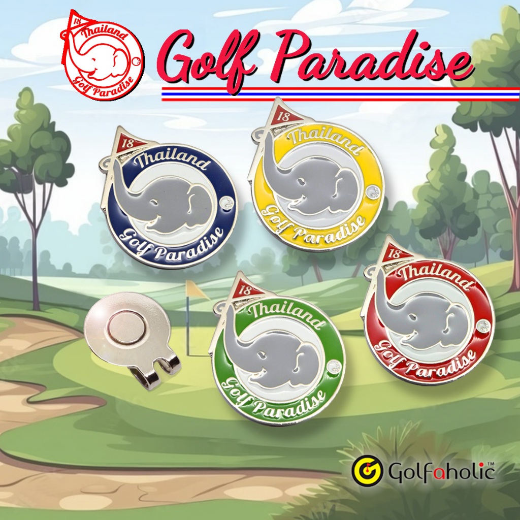 Golfaholic - Chang Thailand Golf Paradise Ball Marker . บอลมาร์คเกอร์ช้าง ไทยแลนด์ กอล์ฟพาราไดซ์