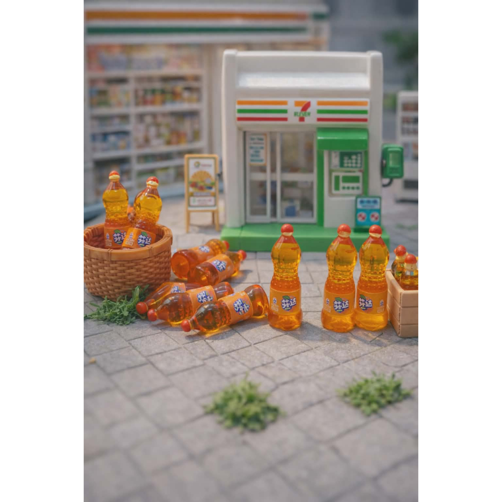 ิb000ขวดน้ำส้มของจิ่วจำลองแพ็คละ10 ชิ้น