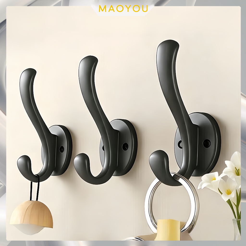 MAOYOU ตะขอติดผนัง อลูมิเนียมผสม ตะขอ  ผนังแขวนผนังสแตนเลส  เหมาะสําหรับตะขอติดผนังแบบไม ่ มีรูพรุนในห ้ องน ้ ําและห ้