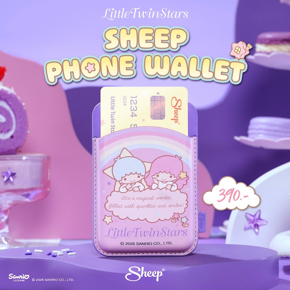 [MS Wallet Little Twin Stars] Little Twin Stars Collection MS Wallet ที่ใส่บัตรแม่เหล็กแปะหลังมือถือ สำหรับเคสแม่เหล็ก