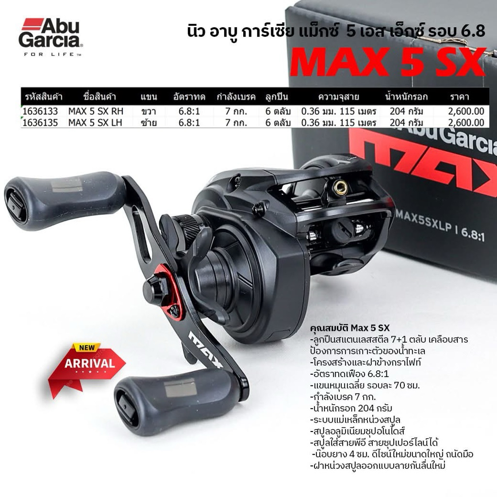 รอกหยดน้ำ ABU GARCIA MAX 5 SX ปี2026