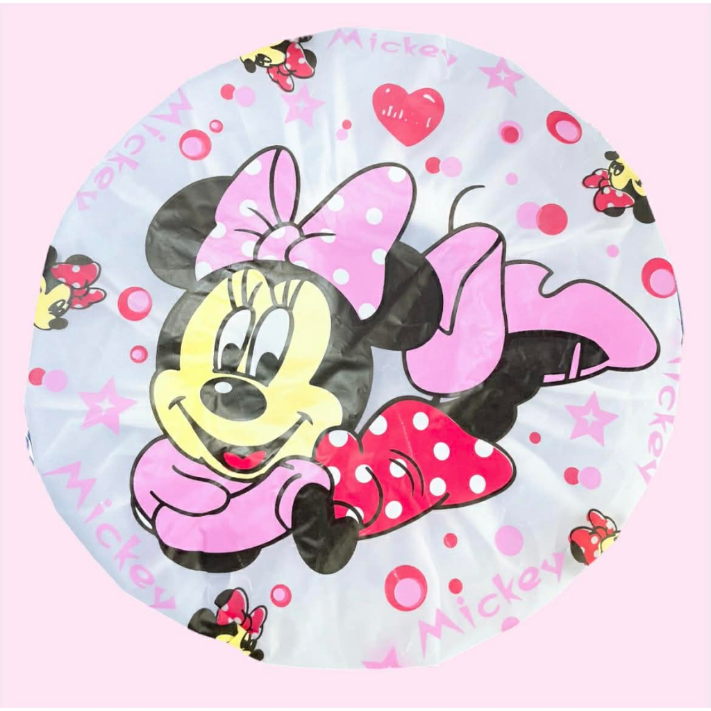 หมวกคลุมผมอาบน้ำ ลาย มิน-นี่-เมาส์ Min-nie-Mouse พร้อมส่งจากไทย