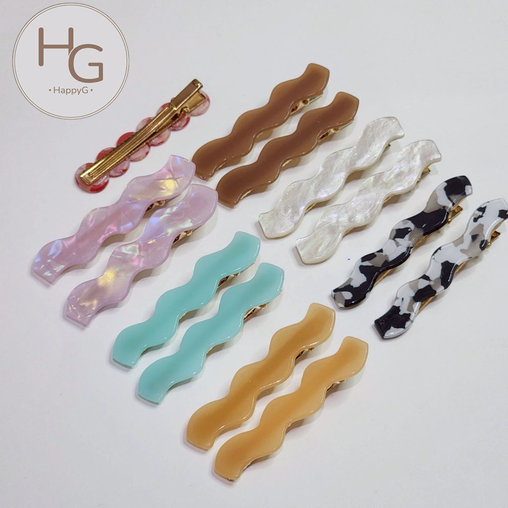พร้อมส่ง🛵 กิ๊บติดผมลายคลื่น กิ๊ฟติดผมแฟชั่น ขนาด6cm