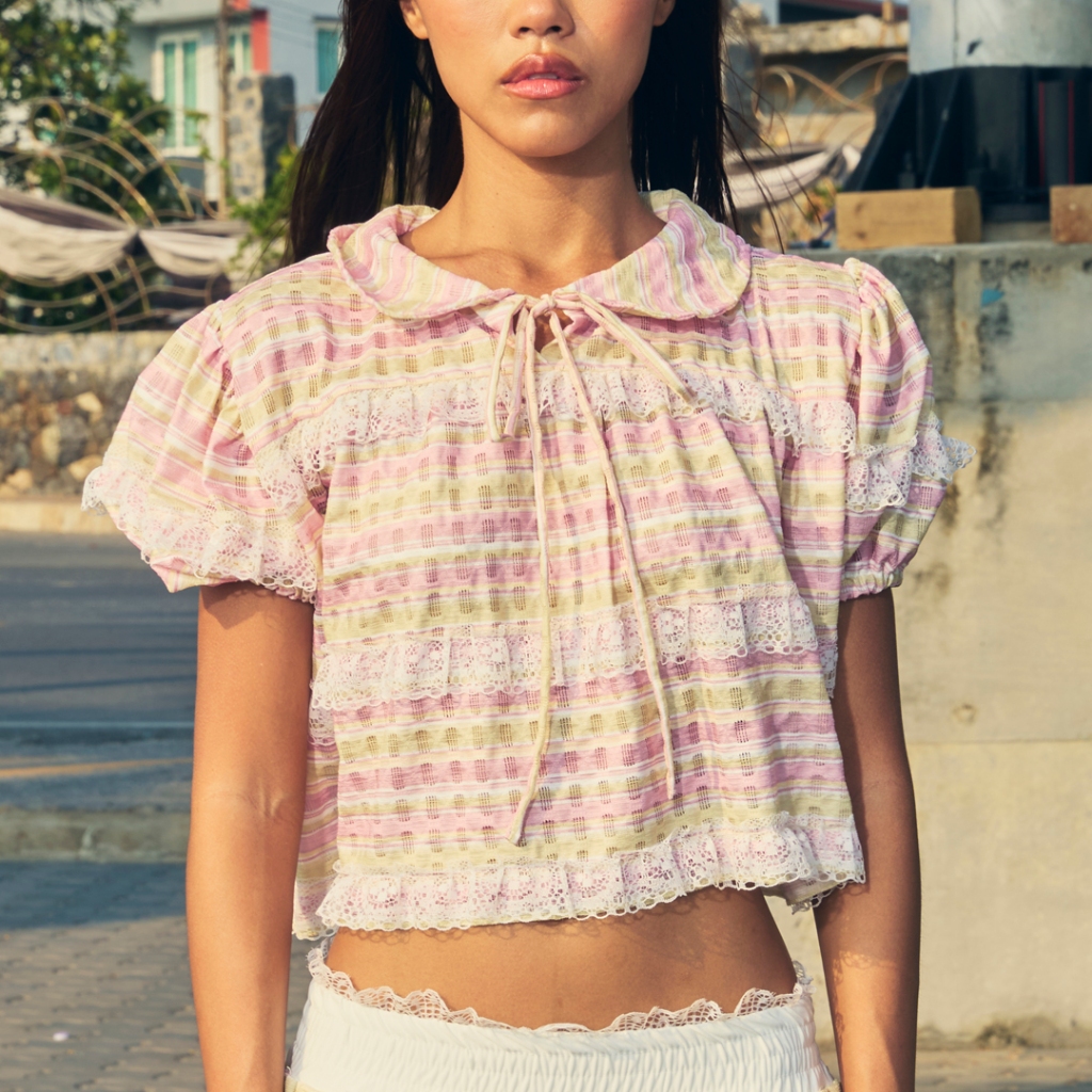 BLACKDOG BKK - SS2610 - Moana top  เสื้อแขนตุ๊กตา