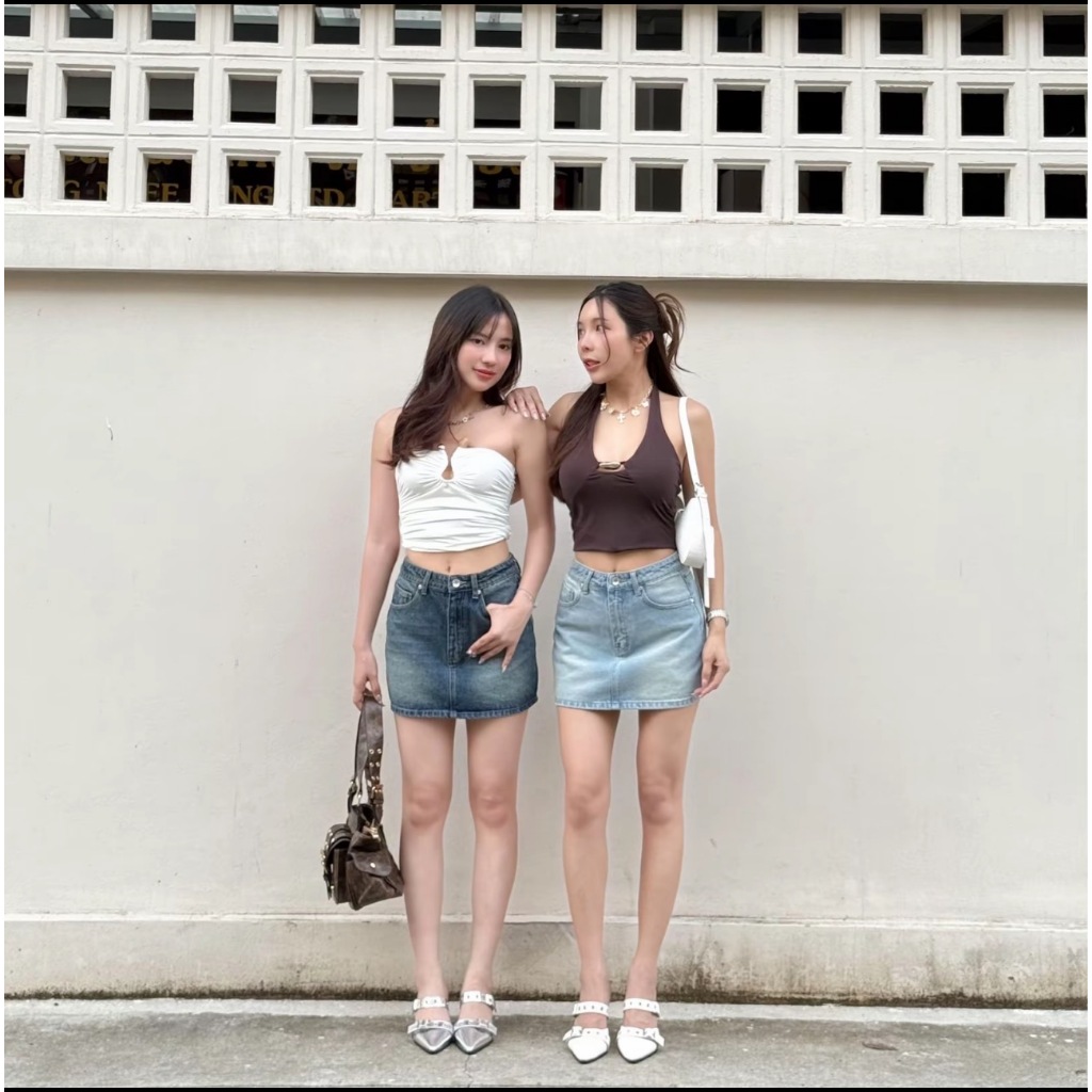 ยีนส์SARAN V05 กระโปรงกางเกงสั้น