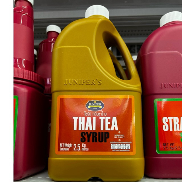 ไซรัปชาไทย จูนิเปอร์ 2.5kg (แกลลอนใหญ่) Juniper's Thai Tea Syrup หอม เข้มข้น สำหรับร้านน้ำและเบเกอรี