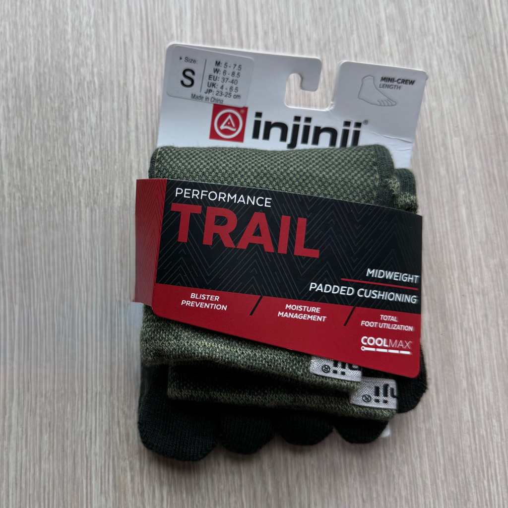 ถุงเท้า Injinji Trail Mini-Crew size S Euro 37-40