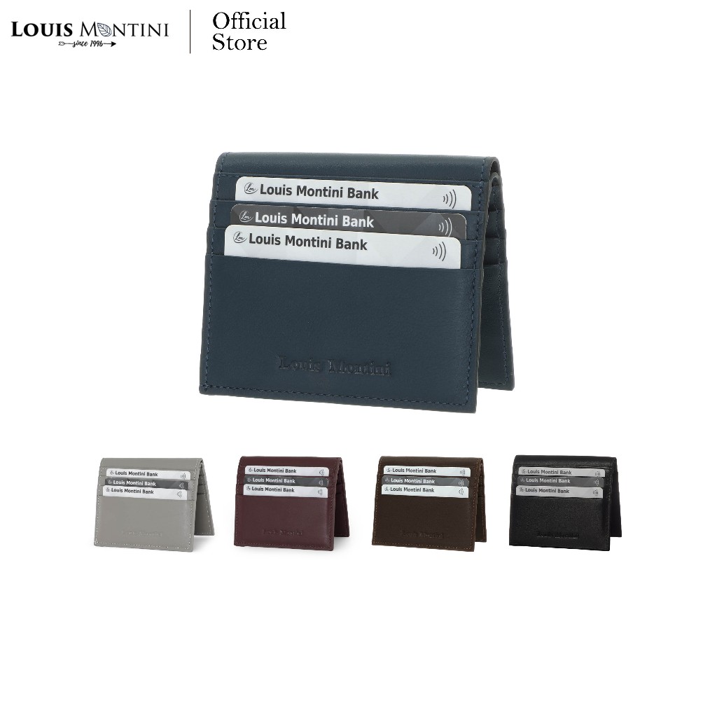 Louis Montini Cowhide Credit Card Holder กระเป๋าเก็บบัตร หนังวัวแท้ กระเป๋าใส่บัตรเครดิต WK23