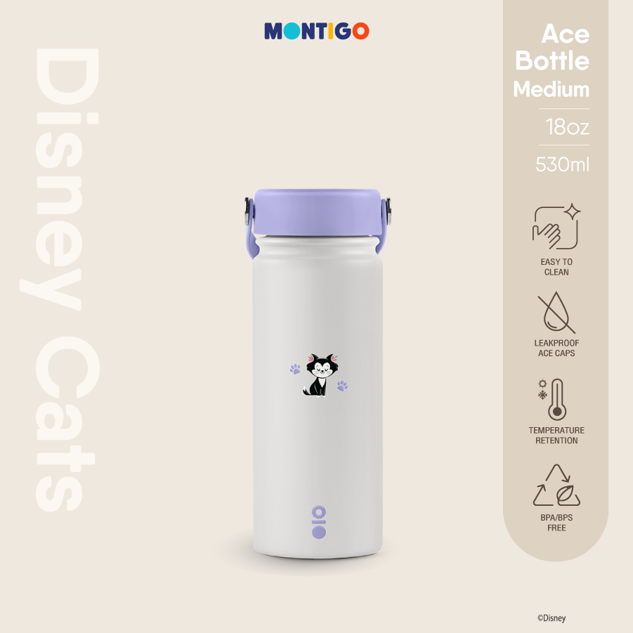 [MONTIGO Disney] Cats Ace Medium Figaro 18OZ / 530ml (กระบอกน้ำเก็บความร้อน-เย็น)