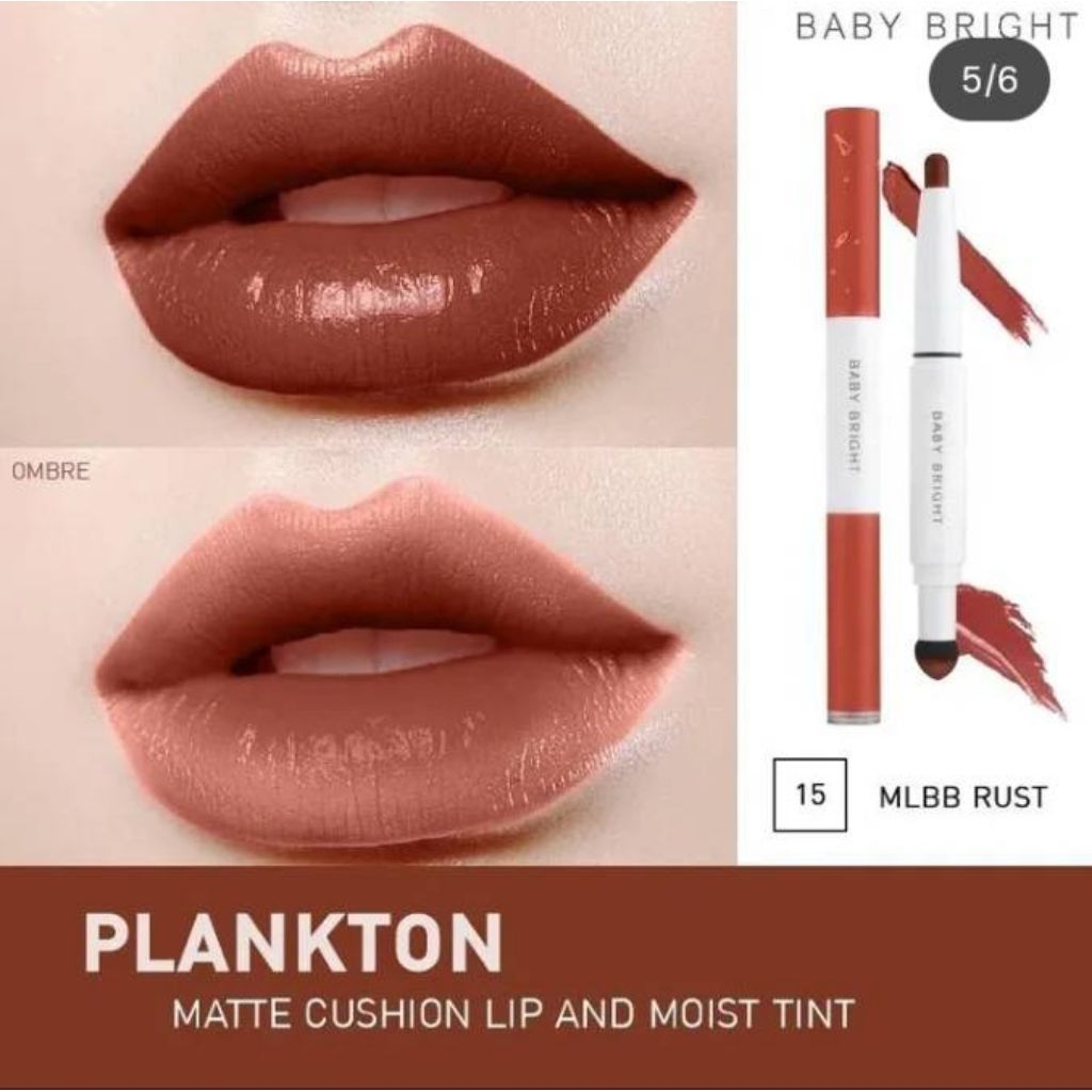BABY BRIGHT PLANKTON MATTE CUSHION LIP AND MOIST TINT 0.7+0.9 G