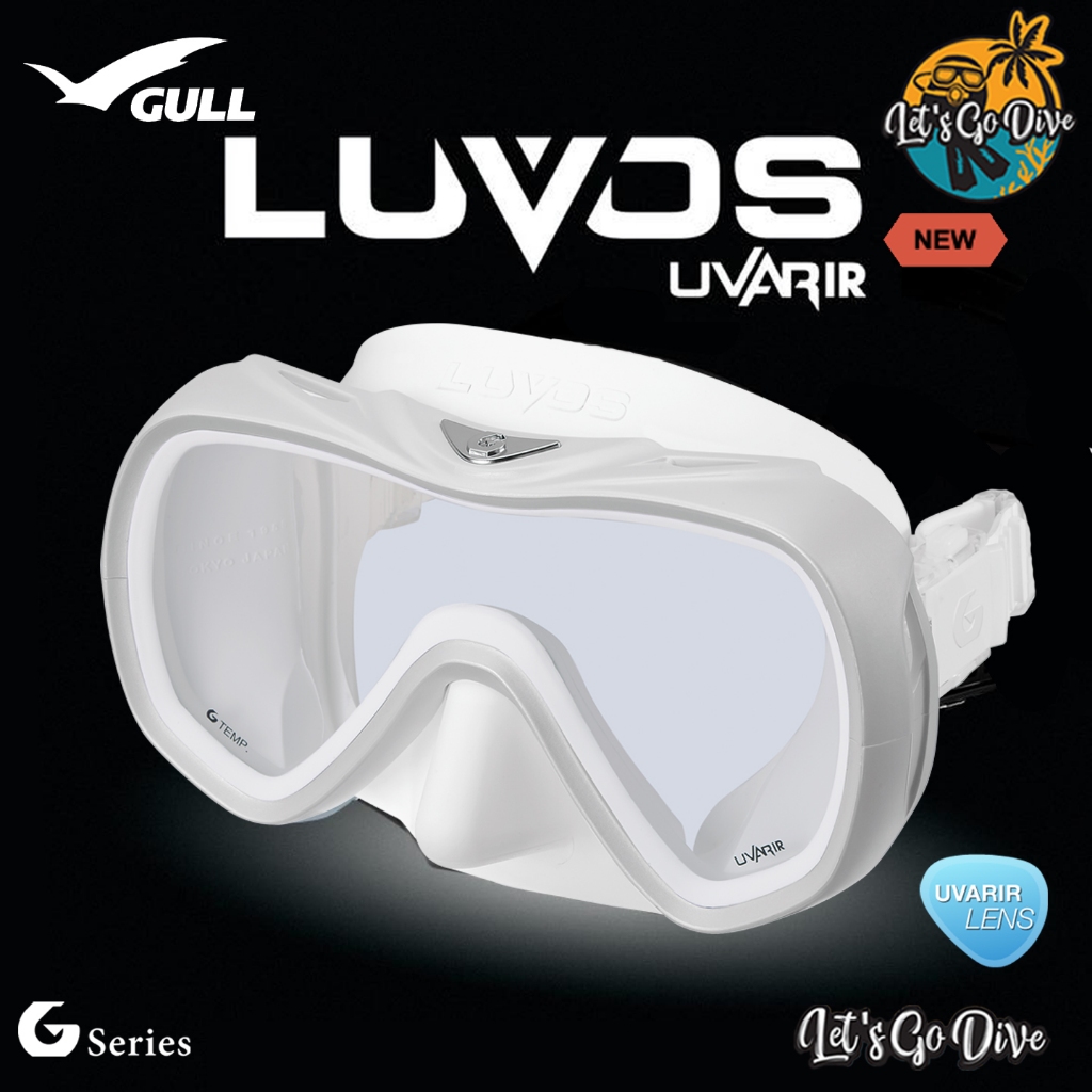 GULL - LUVOS UV380AR - รุ่นใหม่ล่าสุด - หน้ากากดำน้ำ ซิลิโคนนิ่มใส่สบาย เลนส์ป้องกันแสงUV