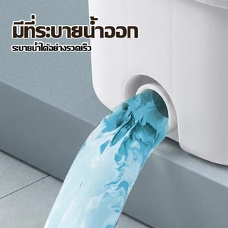 HOMESTIC ถังปั่นไม้ม็อบถูพื้น ไม้ถูพื้น Spin Mop ถังปั่นสแตนเลส หมุนได้ 360° พร้อมผ้าถูพื้น