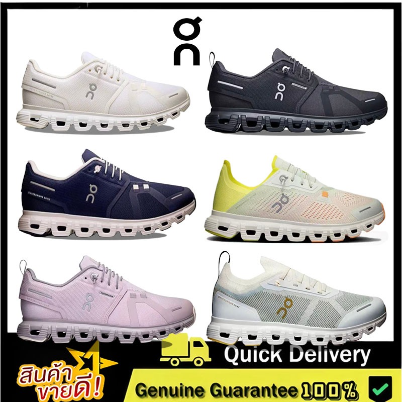 ของแท้ 100%On cloud 6 รองเท้าและรองเท้าผ้าใบสำหรับผู้ชายและผู้หญิง