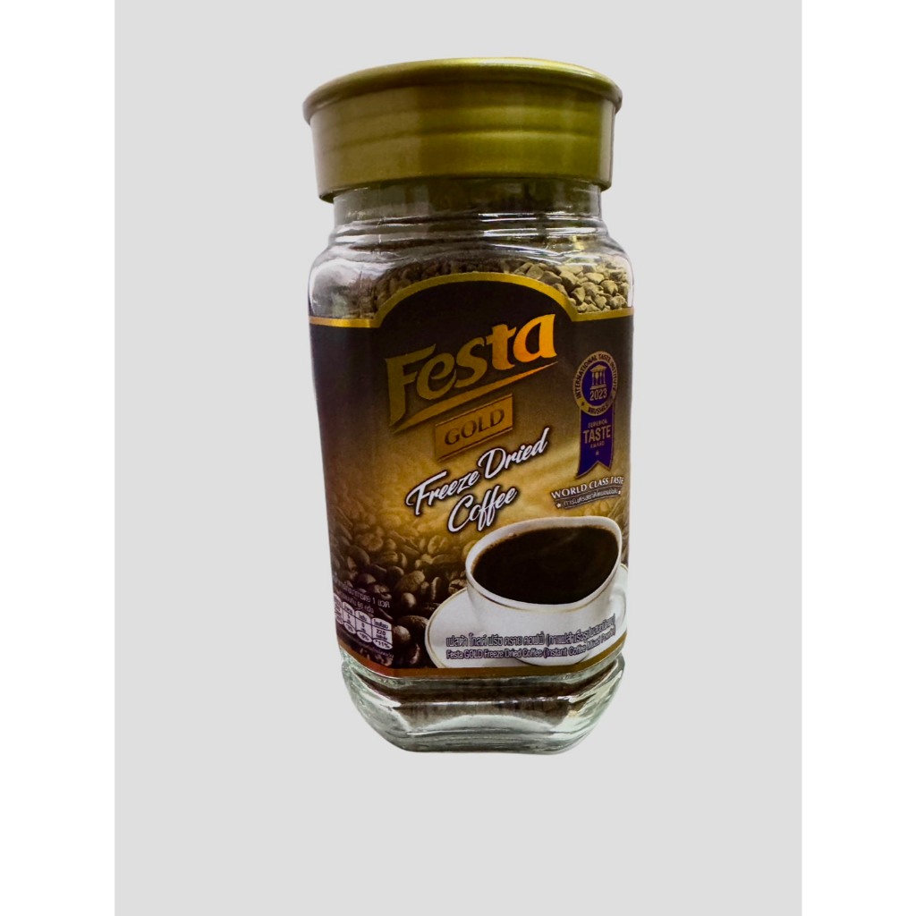Festa Gold Freeze Dried Coffee กาแฟสำเร็จรูปชนิดผง เฟสต้าโกลด์ฟรีซดราย กาแฟเข้มข้น