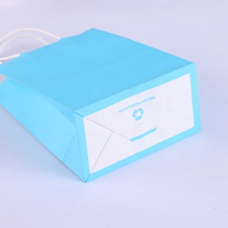 10pcs/setถุงคราฟต์พรีเมียมเกรดA หนาเหนียวทน หูหิ้วเชือกทองแข็งแรง รับน้ำหนักดี มีสีขาว-น้ำตาล-แดง-ดำ-เขียว