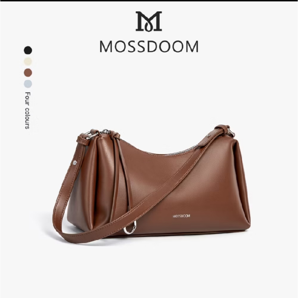 MOSSDOOM Lori Bage กระเป๋าสะพายไหล่ ทรงเฉียบ ดีไซน์สวย