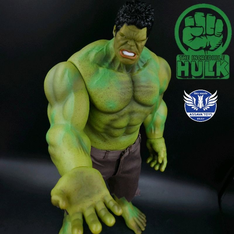โมเดล ฮัค Hulk ตัวใหญ่ สูง 46 Cm งานซอร์ฟ ขยับแขนขาได้  เปลี่ยนมือได้ ทนทาน วัสดุอย่างดี ใหญ่อลังการ
