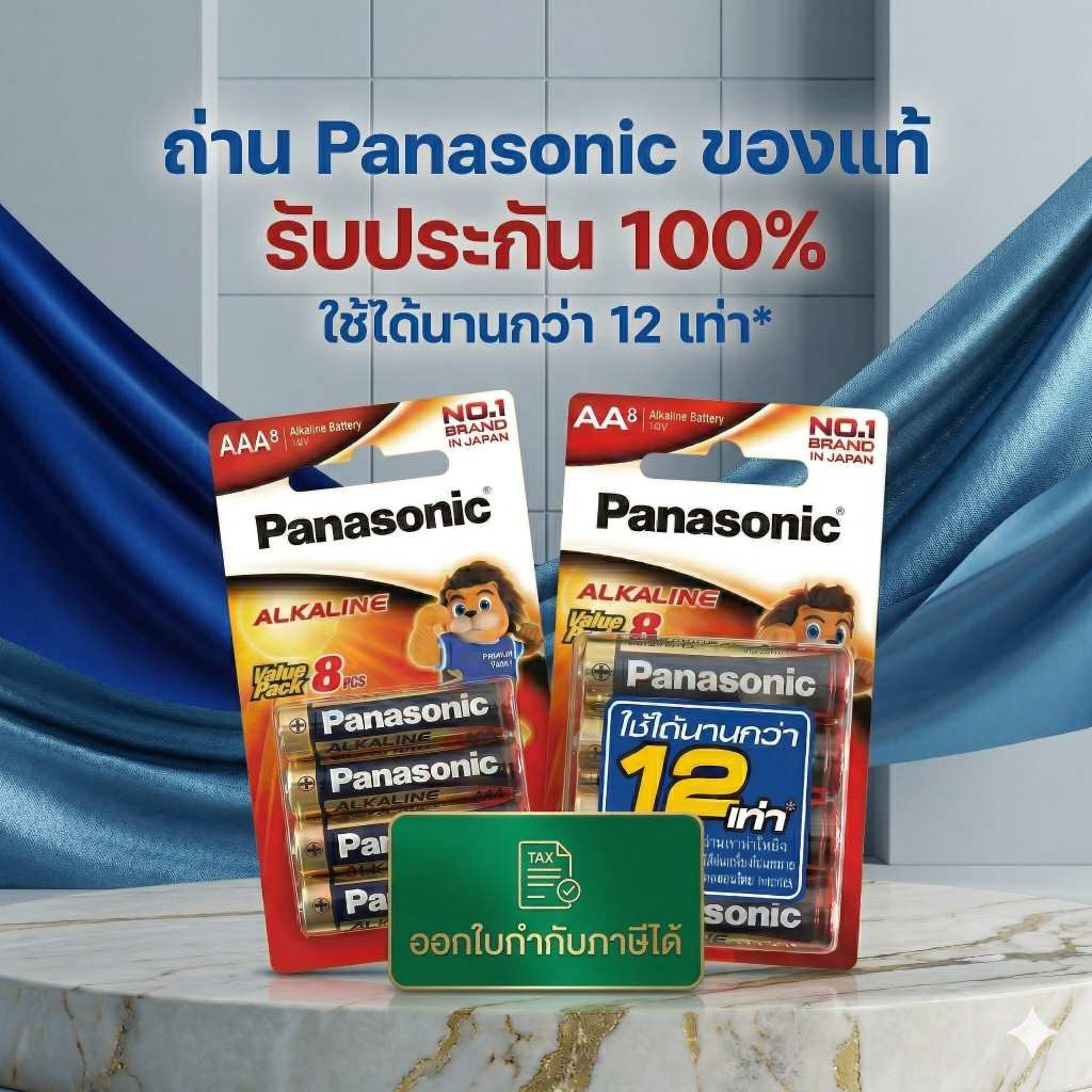 Panasonic AAA 3A แท้ 💯 ถ่านพานาโซนิค *8ก้อน/แพ็ค* ล็อตใหม่ AA 3A
