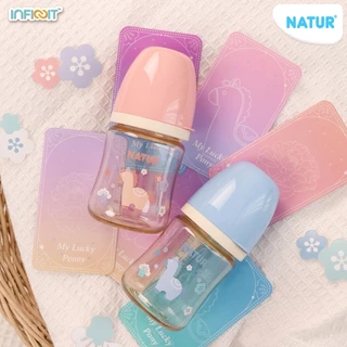 [Limited] NATUR เนเจอร์ INFINIT ขวดนม ขวดนมคอกว้าง อินฟินิท PES 5oz ลาย My Lucky Pony (แพ็ก 2)