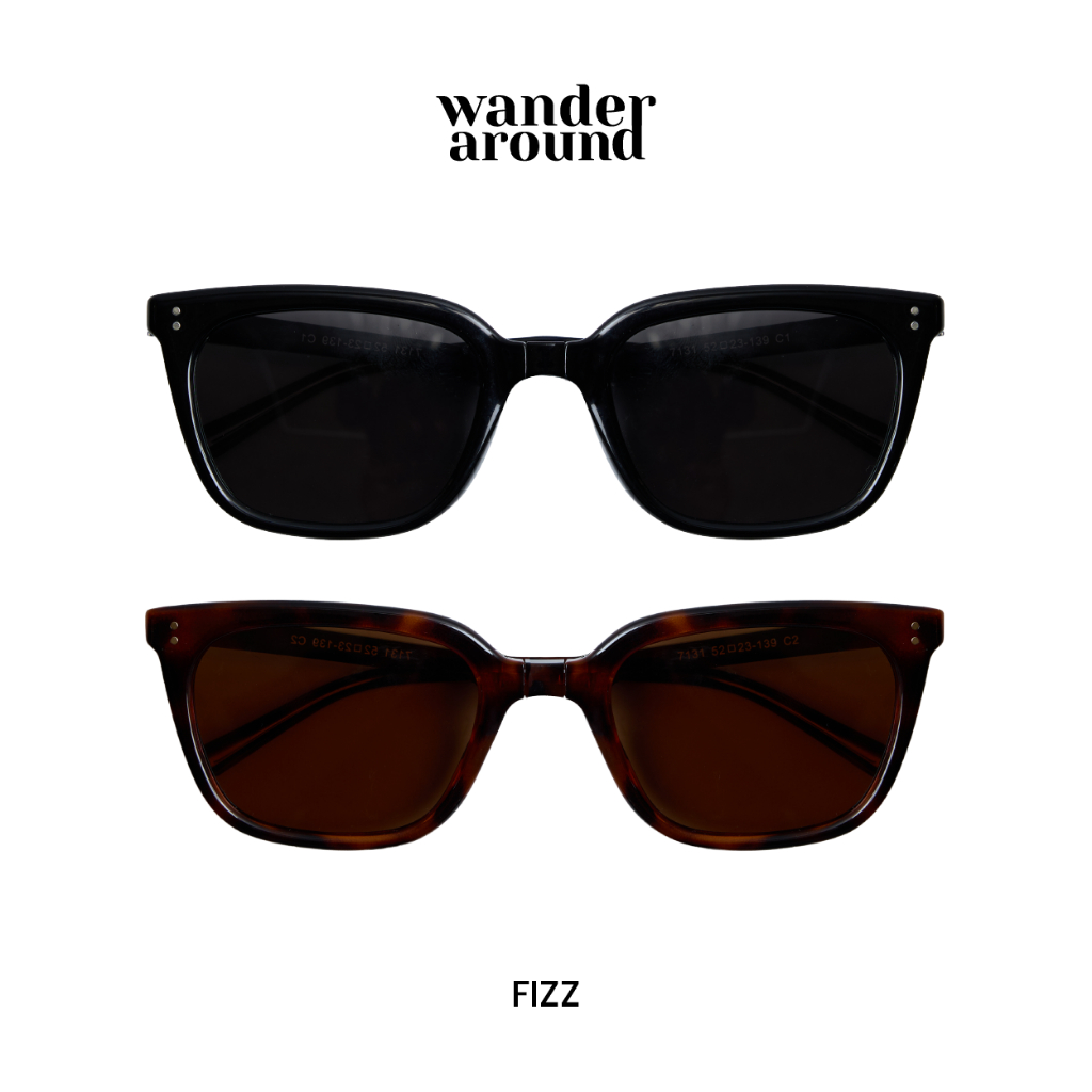 WANDER AROUND SUNGLASSES - Fizz (Black, Leopard) แว่นกันแดด