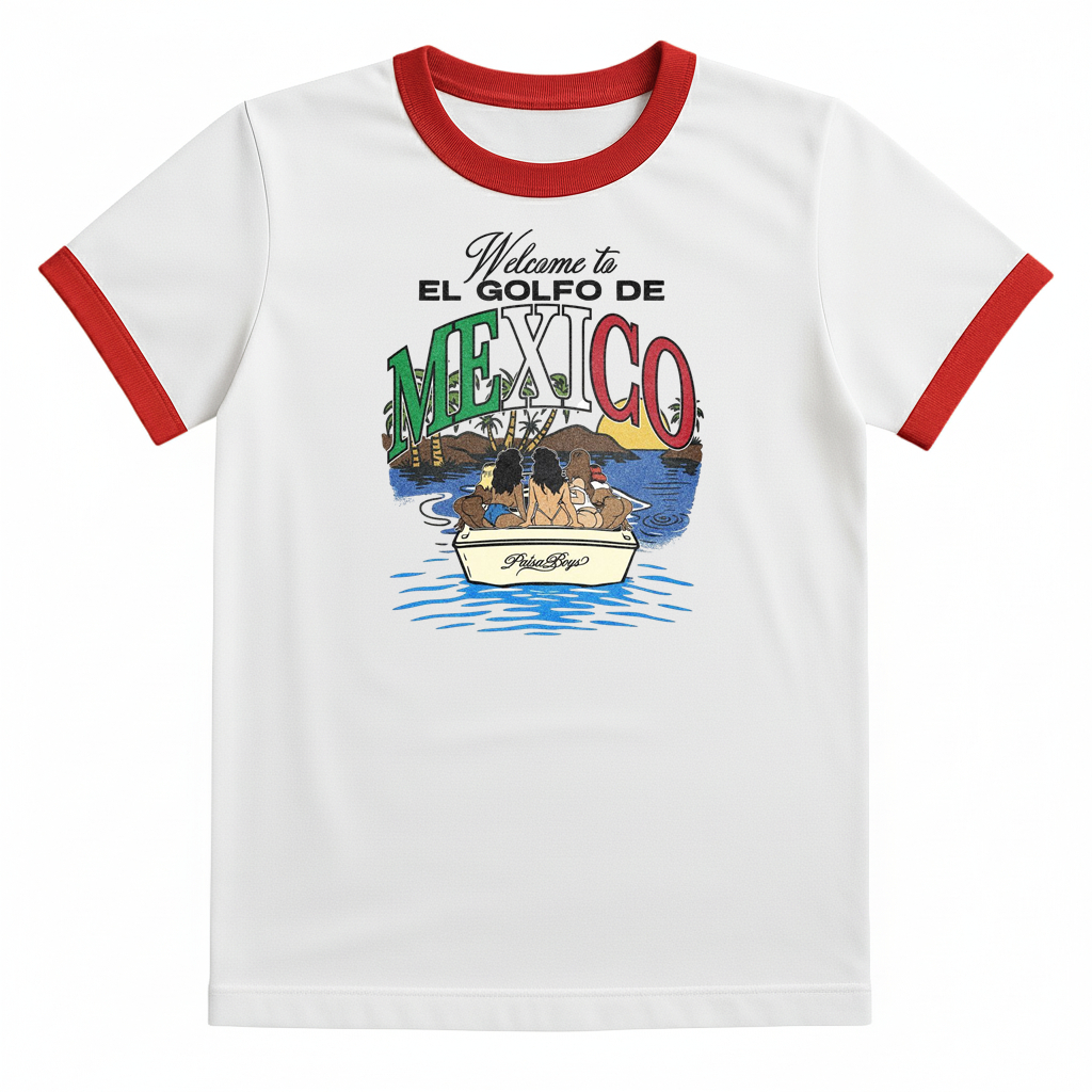 Mexico Ringer Tee เสื้อยืดกุ๊นแขน/ Ringer tee