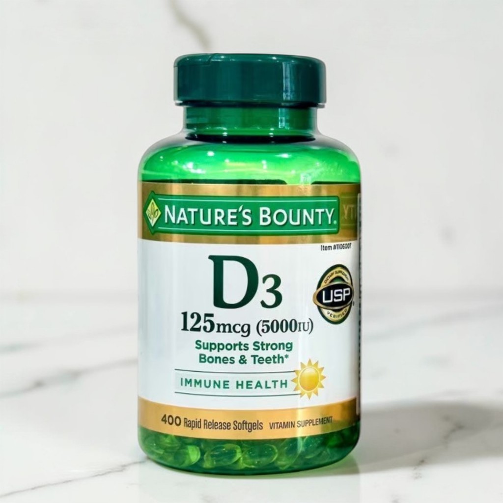 Nature's Bounty วิตามิน D3 ขนาด 125 mcg จำนวน 400 ซอฟต์เจล