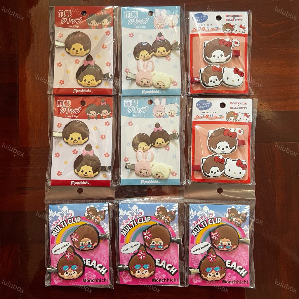 (พร้อมส่ง/ของแท้💯) Monchhichi hair clip กิ๊บติดผม ม่อนชิชิ มอนชิชิ หิ้วจากญี่ปุ่น 🇯🇵