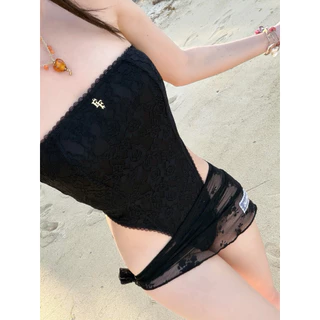 Aurora Bodysuit บอดี้สูทเกาะอก ผ้าลูกไม้พรีเมียม ทรงสวย เข้ารูปกระชับ