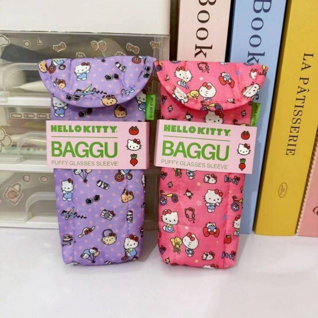 กระเป๋าเก็บแว่น BAGGU Puffy Glasses Sleeve ✨ซองใส่แว่นดีไซน์น่ารัก ลาย Hello Kitty & Miffy