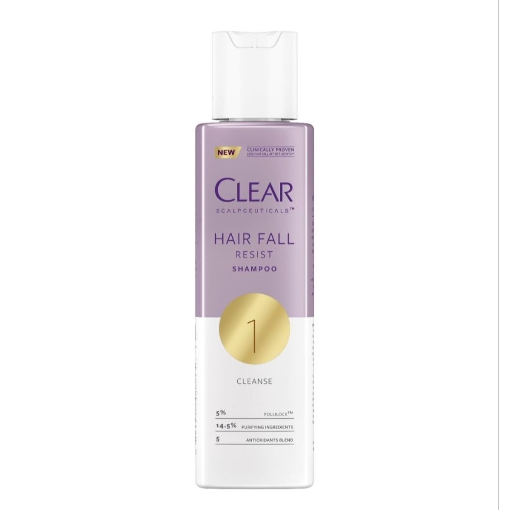 Clear scalpceuticals anti hair fall เคลียร์ แชมพู ลดผมร่วง ผมบางขาดเสีย ฟื้นฟูผมขั้นสุด  resist shampoo 120ml