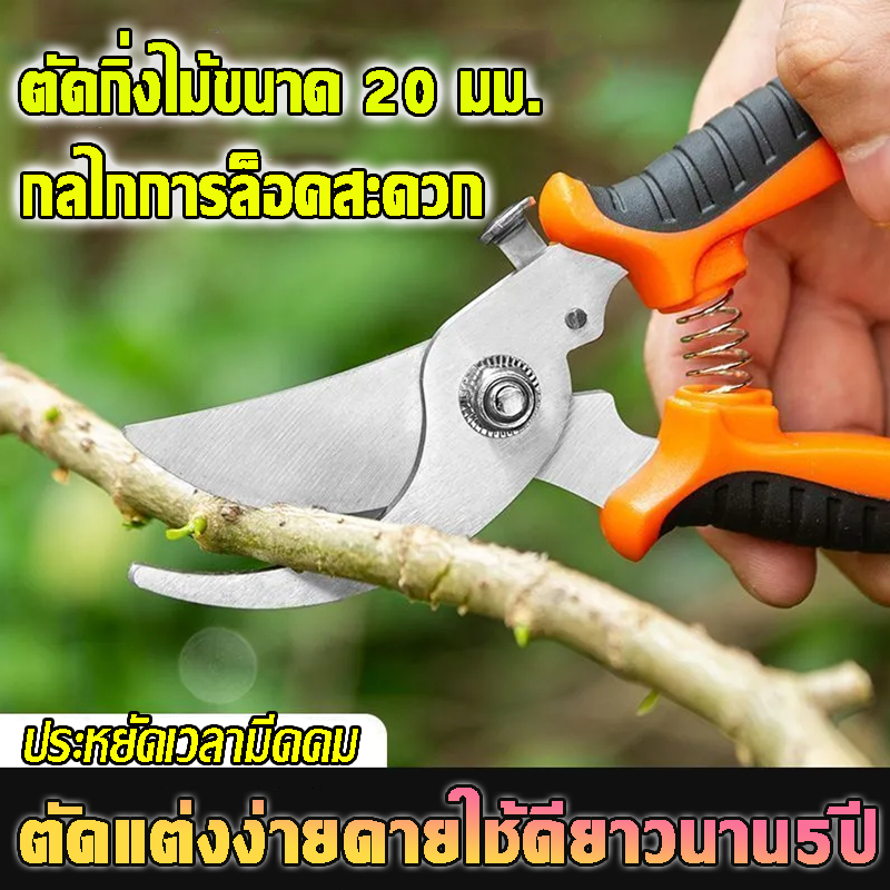🧁กรรไกรตัดกิ่งไม้ SK5🎀 ผลิตจากโลหะผสม คม ทน กรรไกรสแตนเลส กรรไกรสำหรับตัดแต่งกิ่งไม้ ดอกไม้ เครื่องมือจัดทำสวน