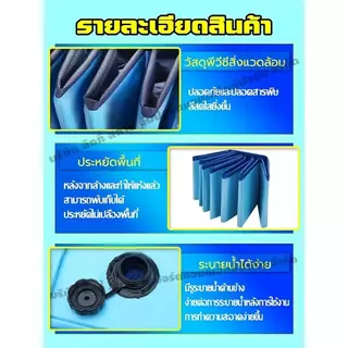 สระน้ำสุนัข อ่างอาบน้ำสำหรับสัตว์เลี้ยงสามารถพับ วัสดุPVC หนาพิเศษ พร้อมช่องระบายน้ำ มี 4 ขนาด