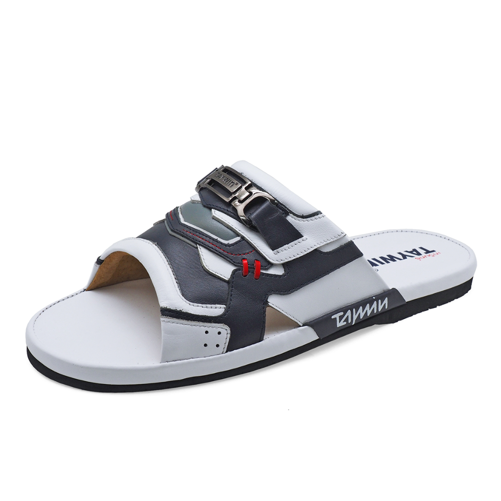 TAYWINแท้ เทวินทร์แท้ รองเท้าแตะพื้นบาง SKN-01 Size39-46 หนังนิ่มขาว-นิ่มกรมท่า-นิ่มเทา